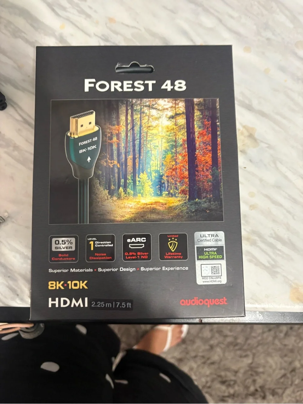 New AudioQuest Forest 48 2.1 HDMI Cable - 8K/10K Ultra HD, Gaming, High-Speed